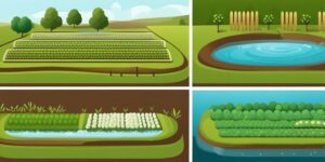Terreno agrícola con riego eficiente y uso adecuado del agua